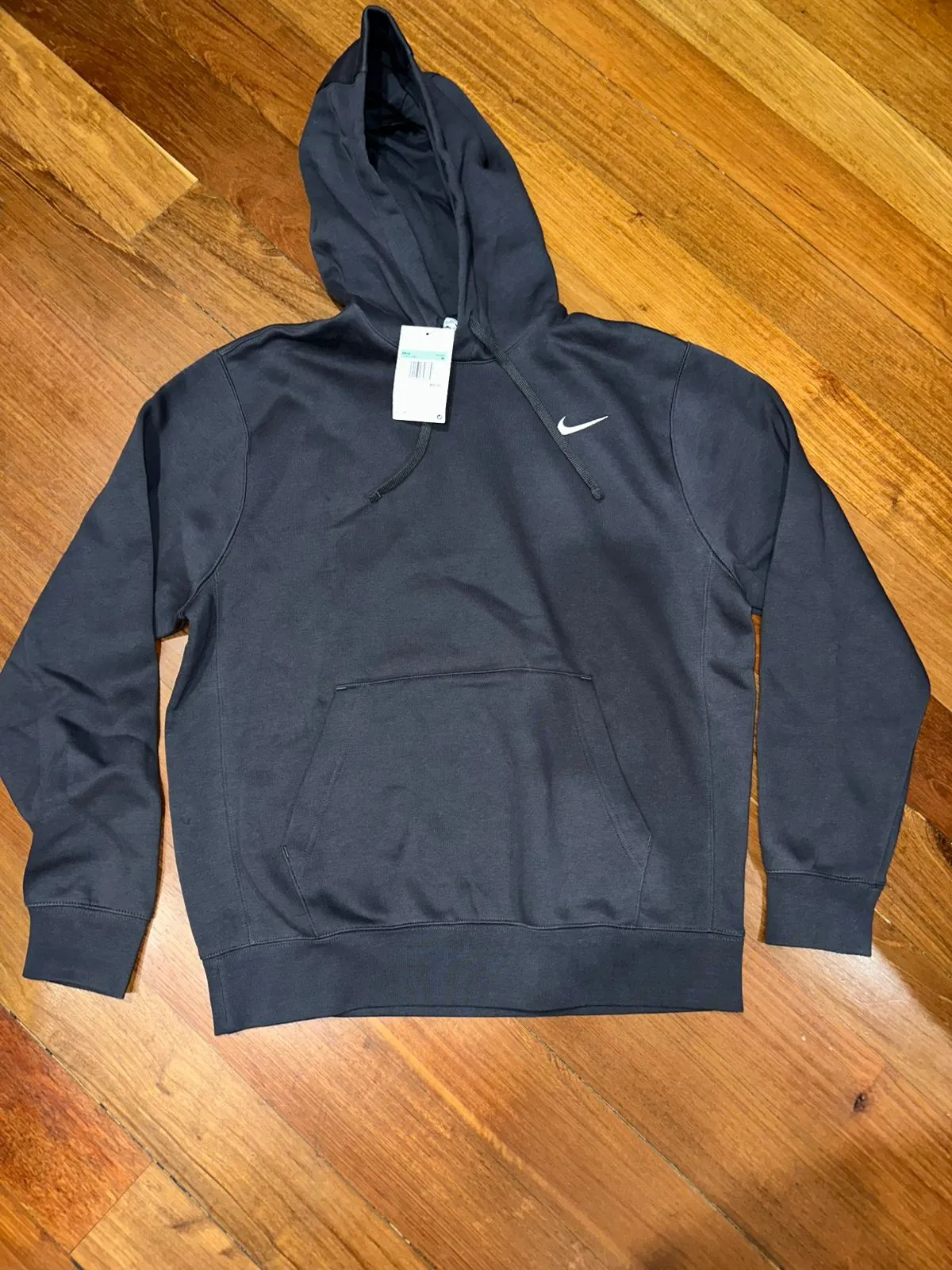 Buzo con capucha nike gris oscuro (s)