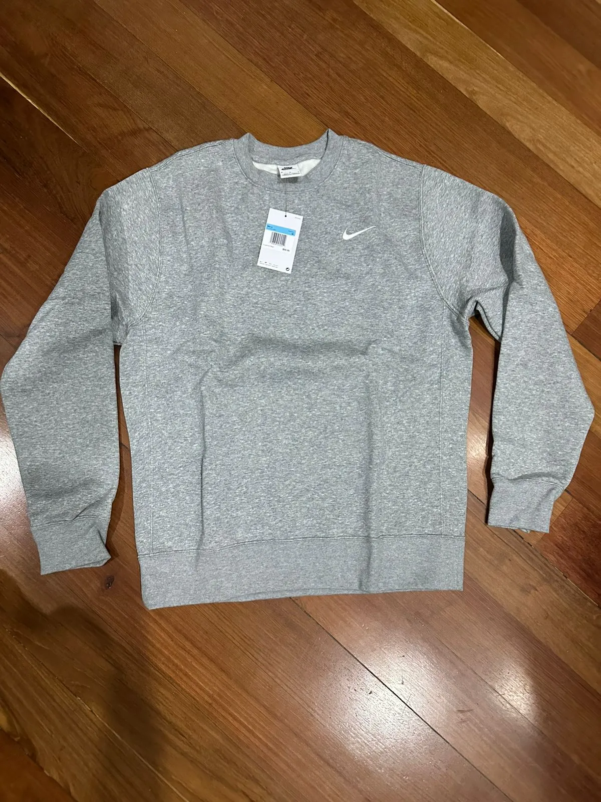 Buzo nike gris sin capucha gris (s)