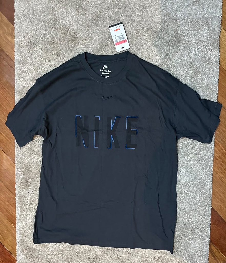 Camiseta nike max 90 tejida negra con logo grande (m)