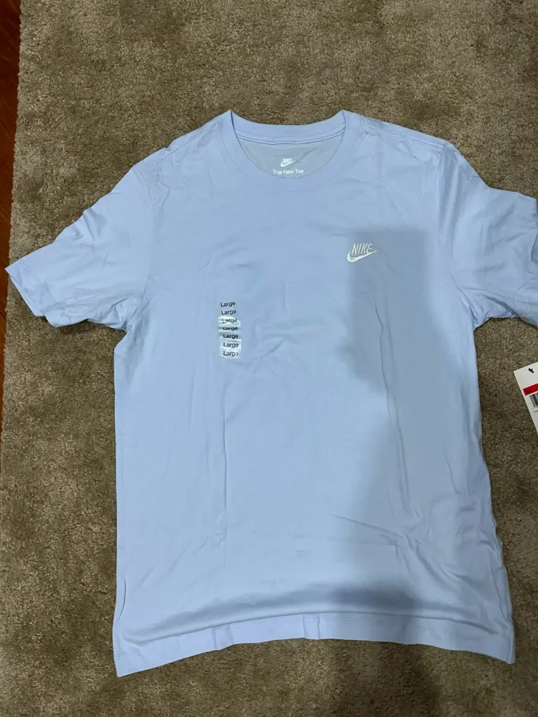 Camiseta nike basica azul claro (m)